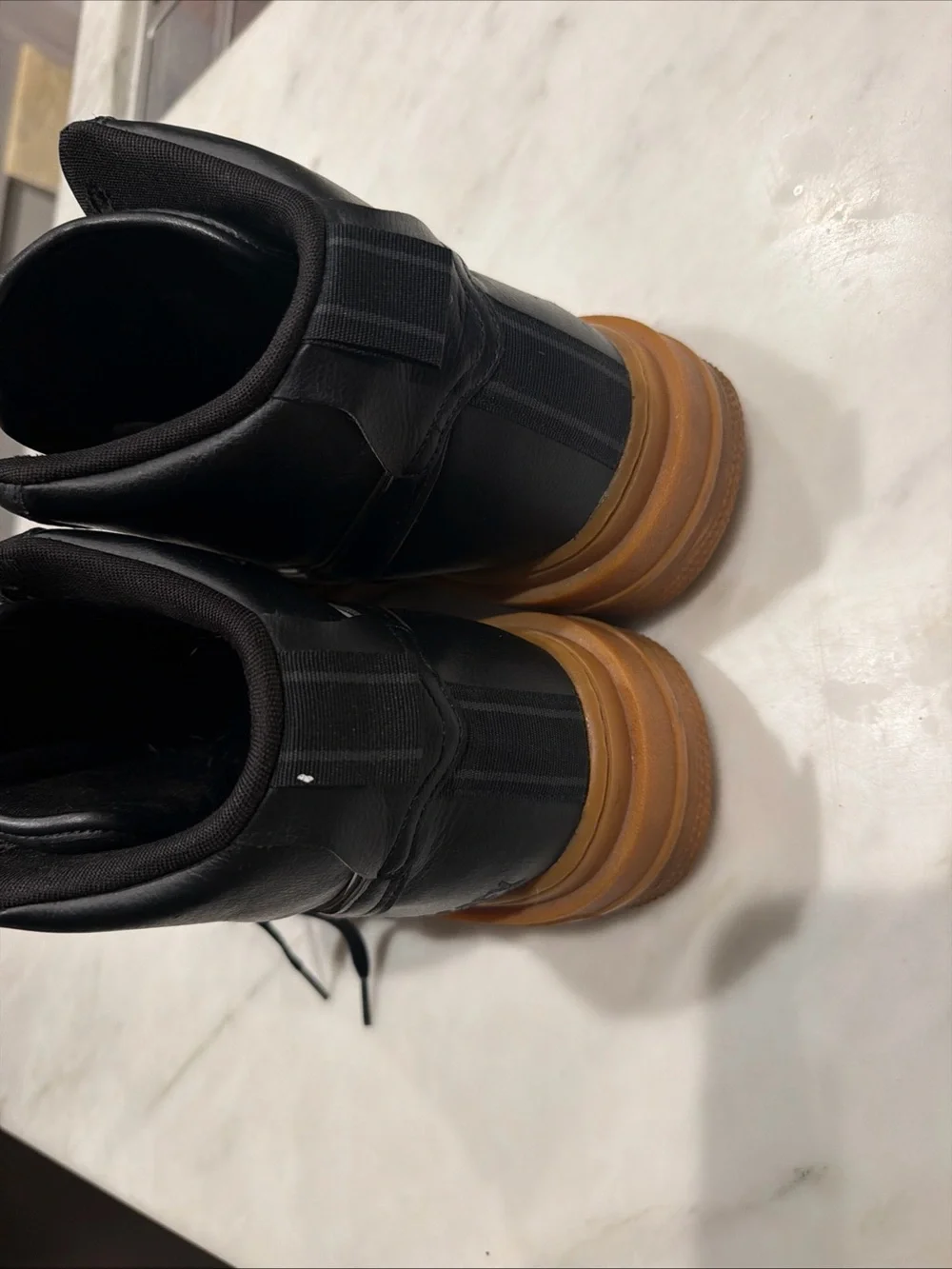 Nike Men’s Black Leather High-Top Sneakers with Gum Outsole size 12.5